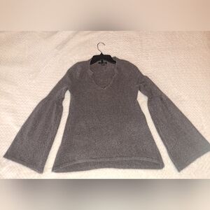 American Eagle Outfitters Charcoal V-Neck Sweater